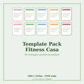 Fitness Casa – Template Pack per Instagram (50 immagini pronte)