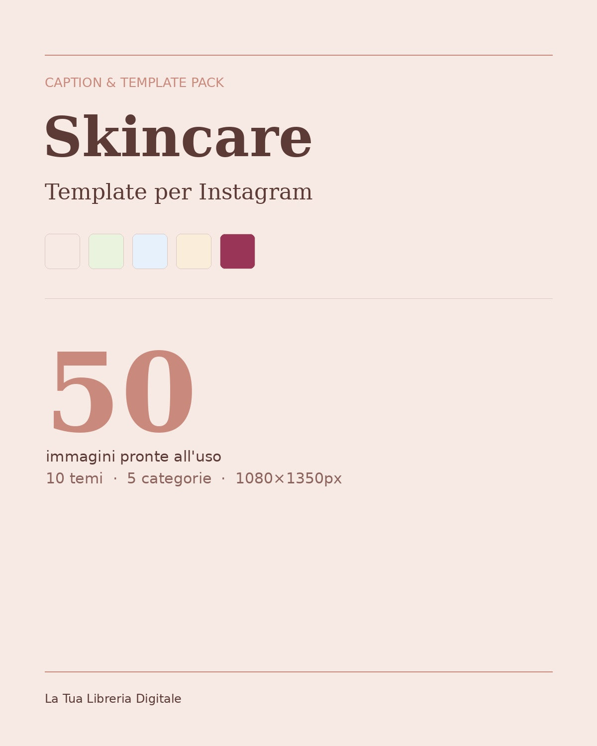 Skincare – Template Pack per Instagram (50 immagini pronte)